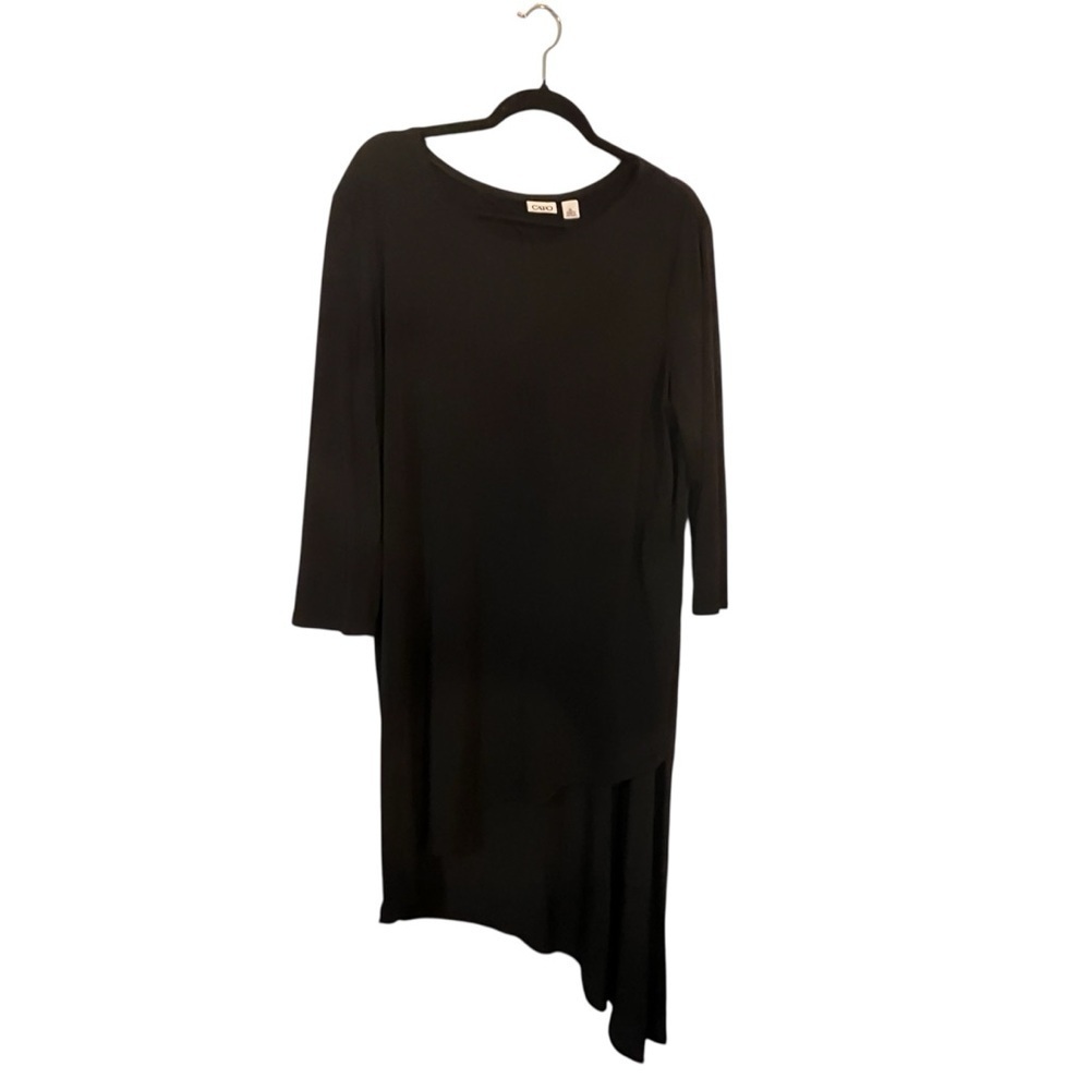 Cato Black Long Sleeve Asymmetrical Dress Plus Size XL Little Black Dress Party
